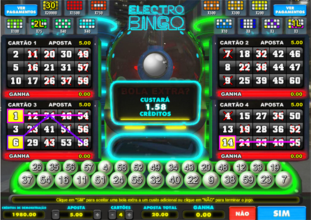 Tentar uma estrategia para ganhar no vídeo bingo