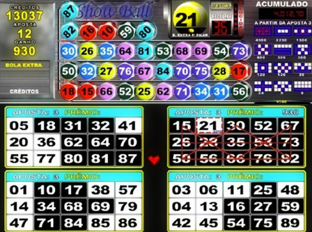 Jogo de vídeo bingo 90 bolas